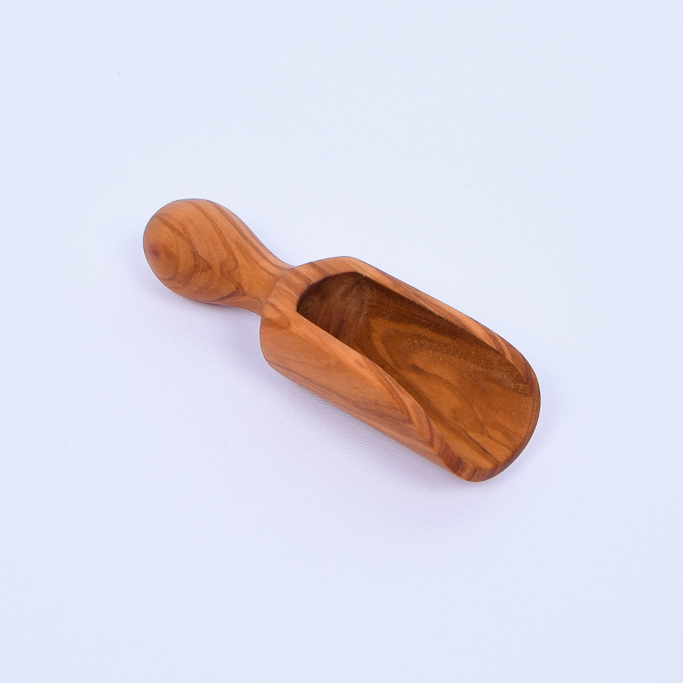 Olive Wood Salt Scoop / Shovel (Medium Size 4.72") Wooden Salt Bath Spoon Scoop