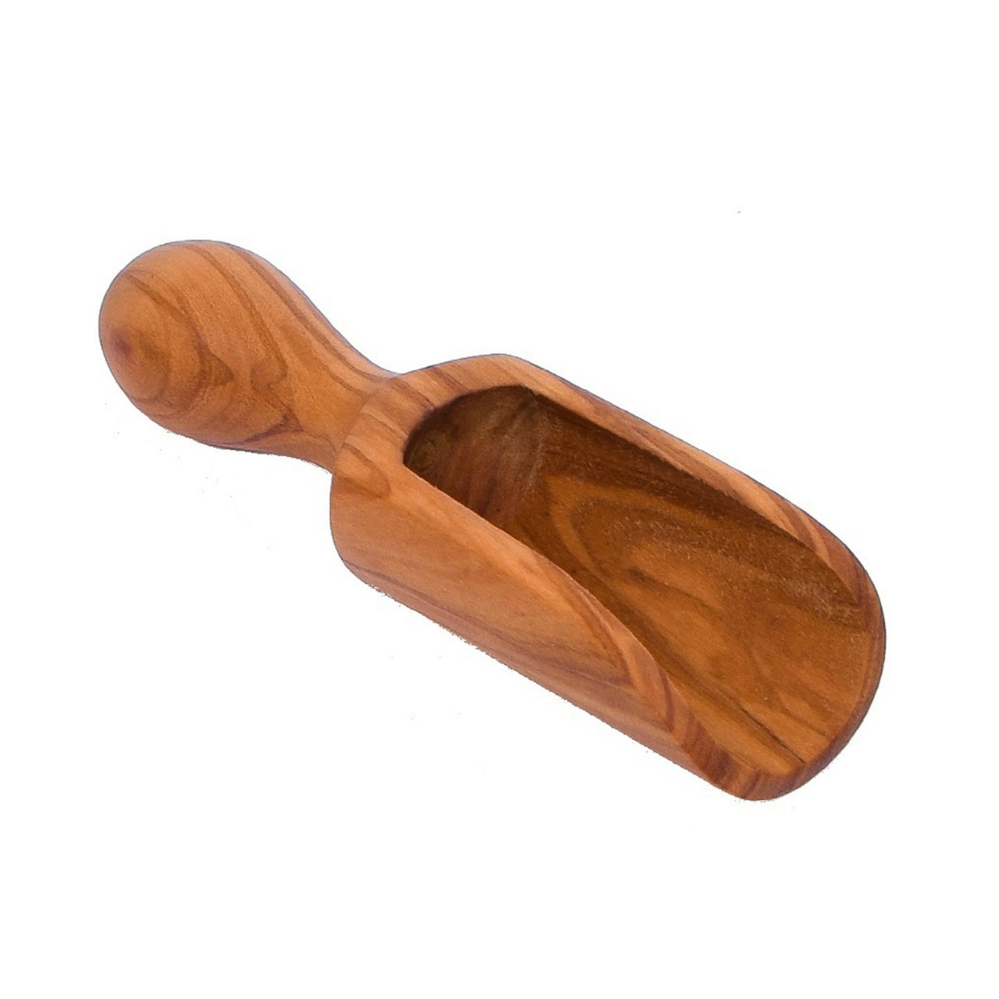 Olive Wood Salt Scoop / Shovel (Medium Size 4.72") Wooden Salt Bath Spoon Scoop