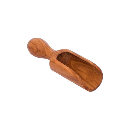Olive Wood Salt Scoop / Shovel (Medium Size 4.72") Wooden Salt Bath Spoon Scoop