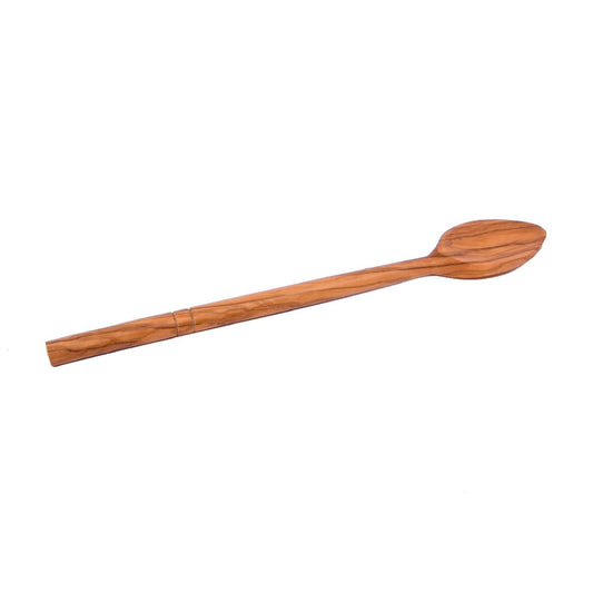 Olive Wood Round Handle Spoon 11.81" Long - Wooden Multipurpose Spoon Handmade