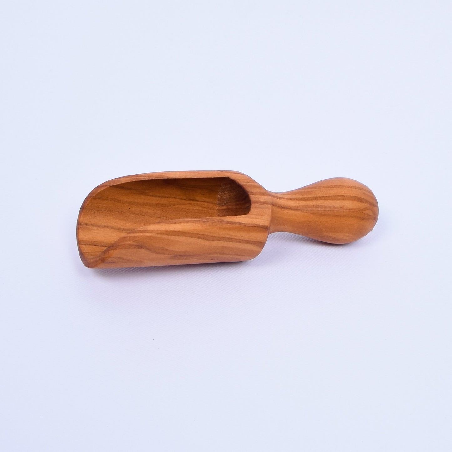 Olive Wood Salt Scoop / Shovel (Medium Size 4.72") Wooden Salt Bath Spoon Scoop